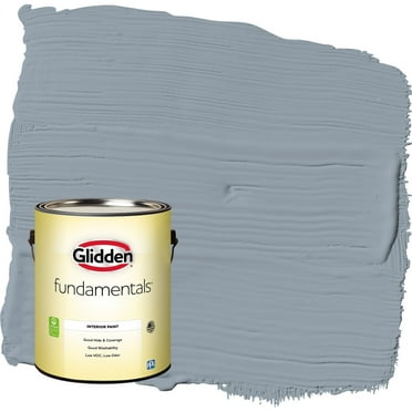 Glidden Fundamentals Grab-N-Go Quicksilver / Blue Flat Interior Paint, 1 Gallon
