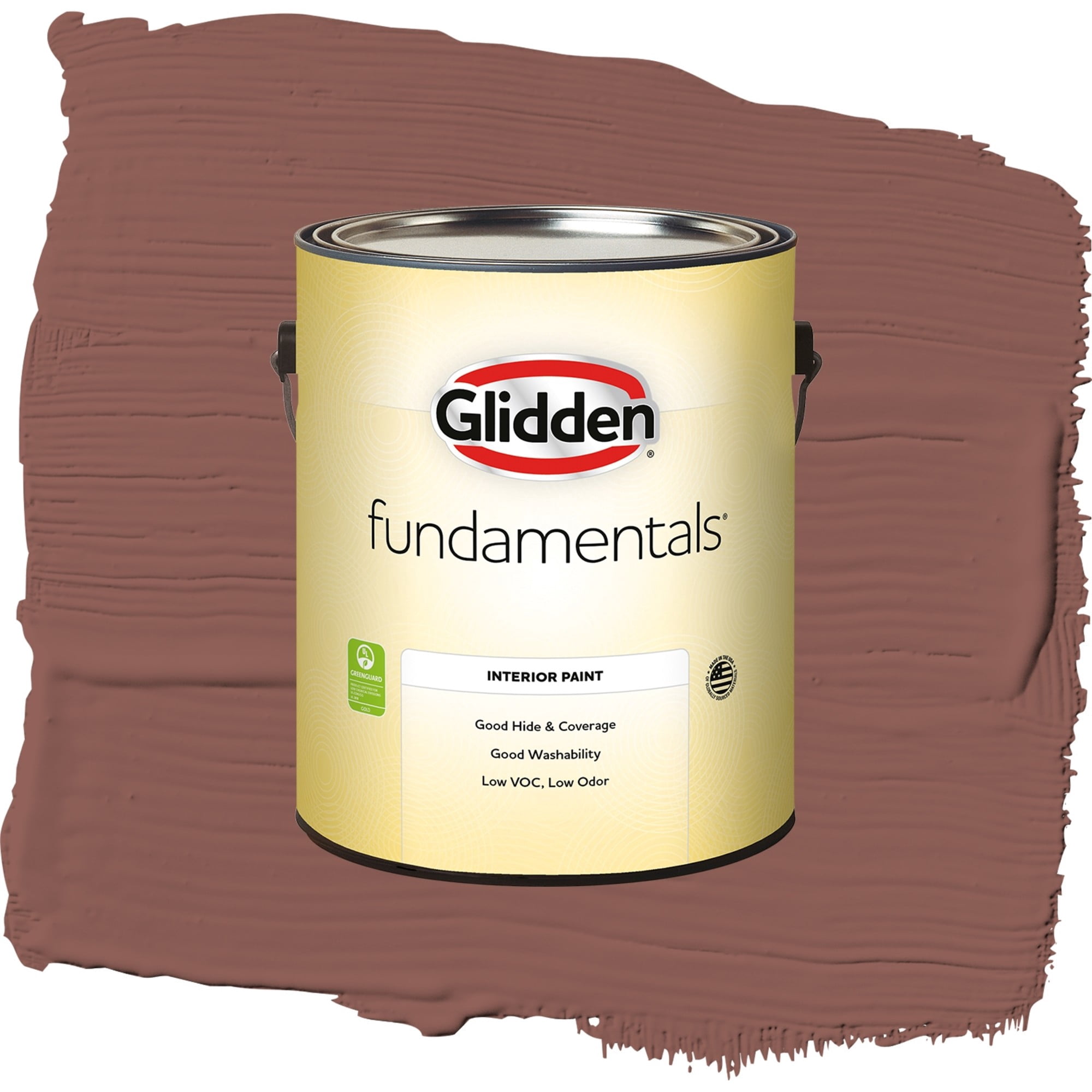 Glidden Fundamentals Raspberry Truffle / Red, Eggshell Interior Paint, 1 Gallon