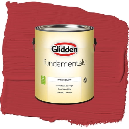 Glidden Fundamentals Red Gumball / Red, Flat Interior Paint, 1 Gallon