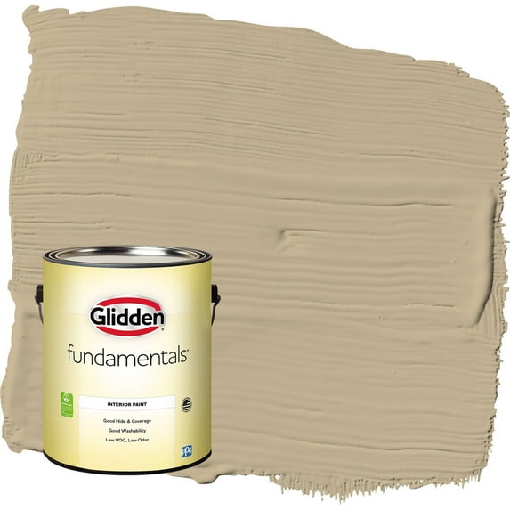Glidden Fundamentals Rock Cliffs / Beige Eggshell Interior Paint, 1 Gallon