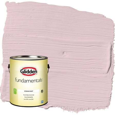 Glidden Fundamentals Rose Cloud / Pink Eggshell Interior Paint, 1 Gallon