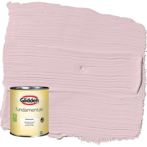 Glidden Fundamentals Rose Cloud / Pink Flat Interior Paint, 1 Quart