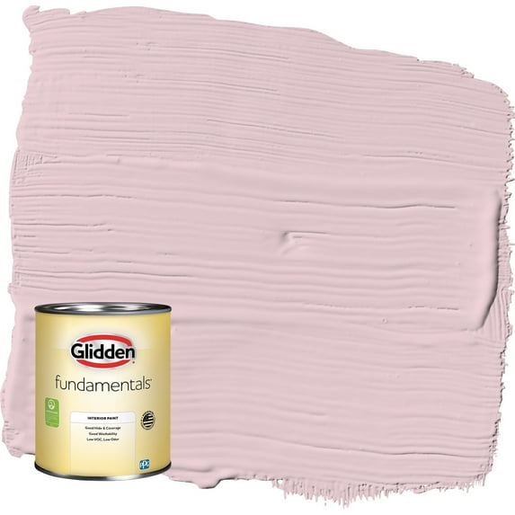 Glidden Fundamentals Rose Cloud / Pink Semi-Gloss Interior Paint, 1 Quart