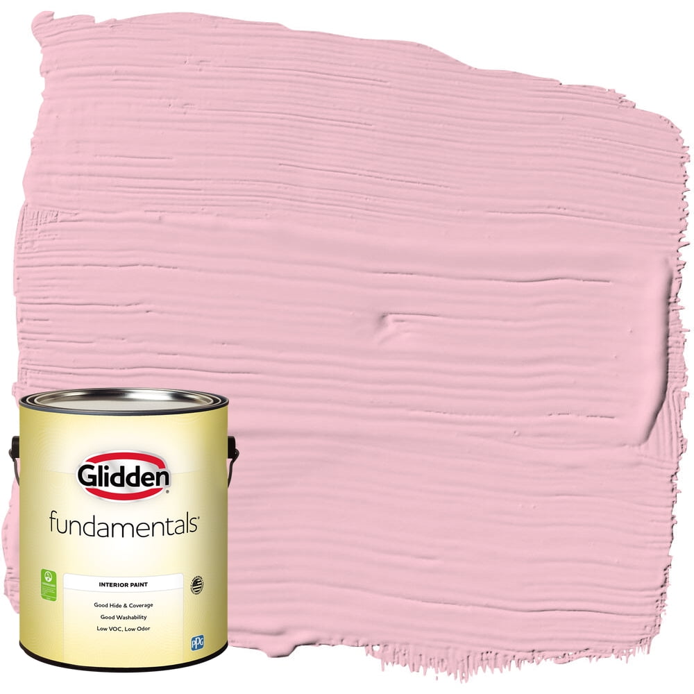 Glidden Fundamentals Rose Melody / Pink, Semi-Gloss Interior Paint, 1 Gallon
