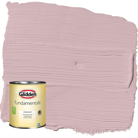 Glidden Fundamentals Rose Stain / Pink Eggshell Interior Paint, 1 Quart