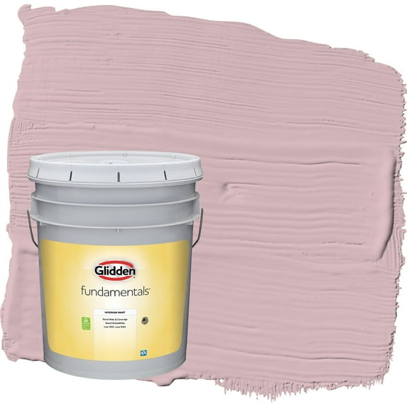 Glidden Fundamentals Rose Stain / Pink Eggshell Interior Paint, 5 Gallon