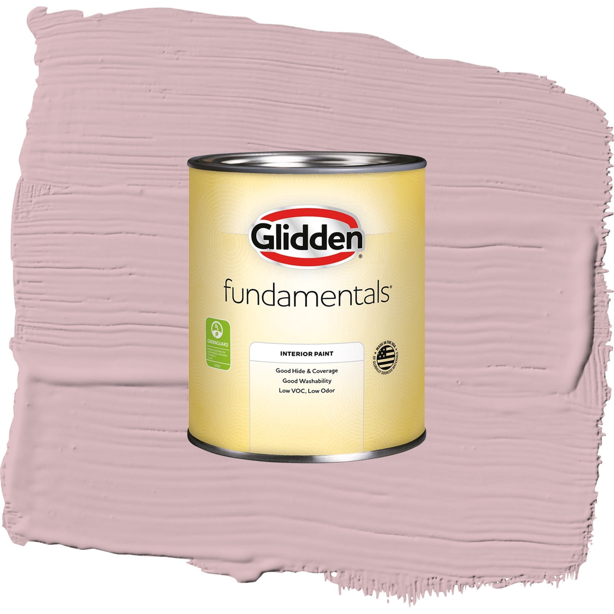 Glidden Fundamentals Rose Stain / Pink, Semi-Gloss Interior Paint, 1 Quart