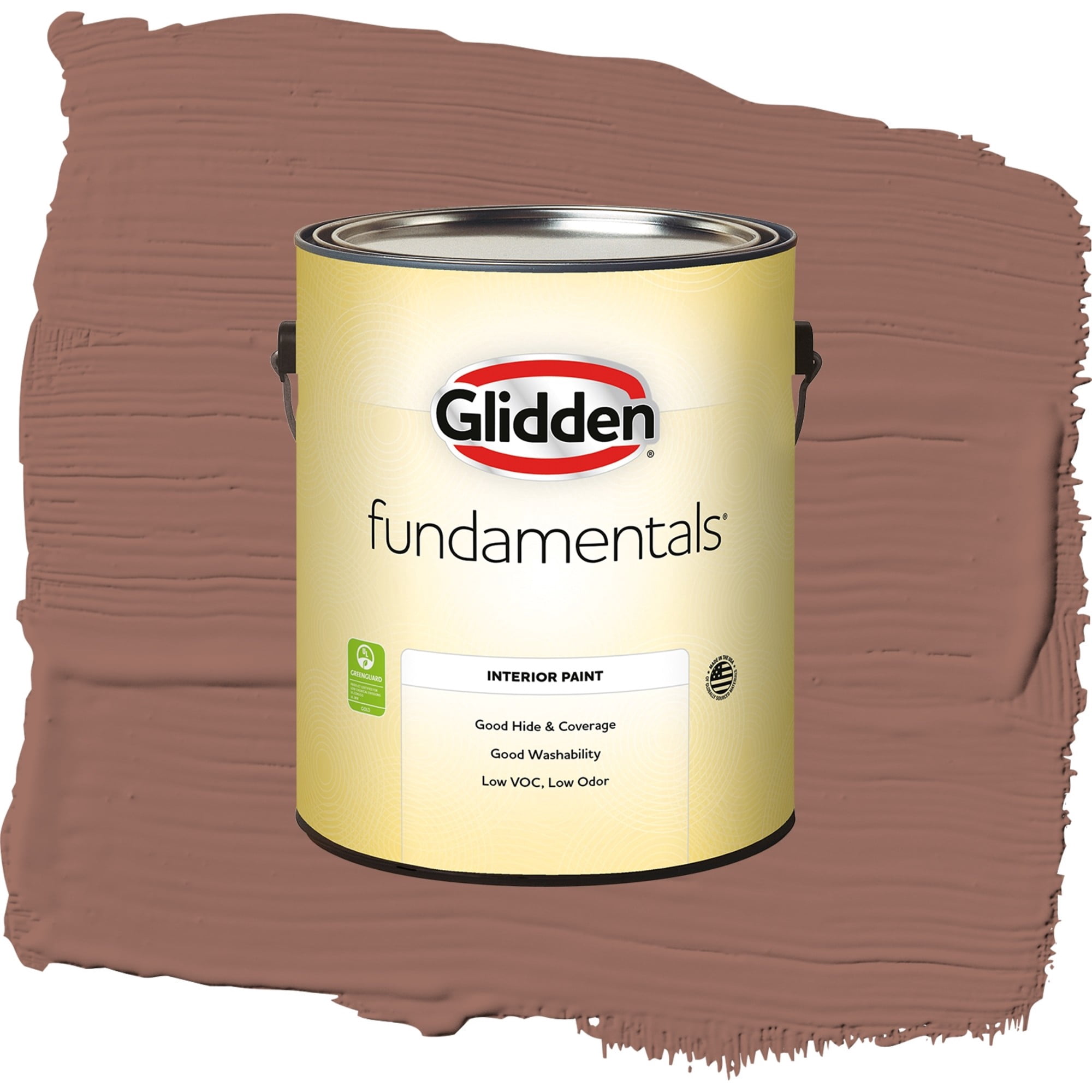 Glidden Fundamentals Safari Brown / Brown, Eggshell Interior Paint, 1 Gallon