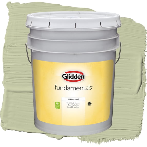 Glidden Fundamentals Sage Splendor / Green, Semi-Gloss Interior Paint, 5 Gallon