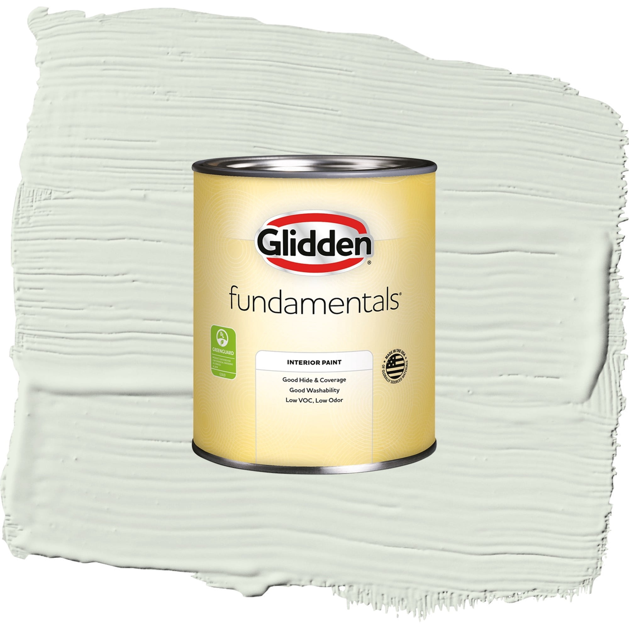 Glidden Fundamentals Salty Breeze / Green, Flat Interior Paint, 1 Quart