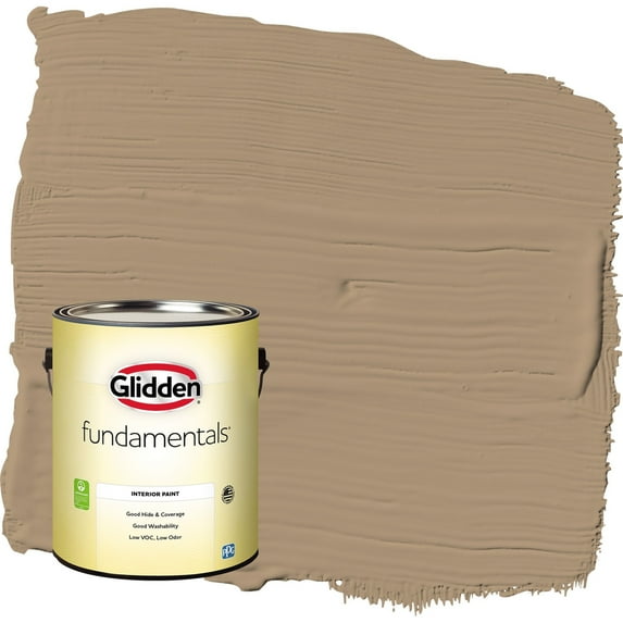 Glidden Fundamentals Sauteed Mushroom / Beige Flat Interior Paint, 1 Gallon