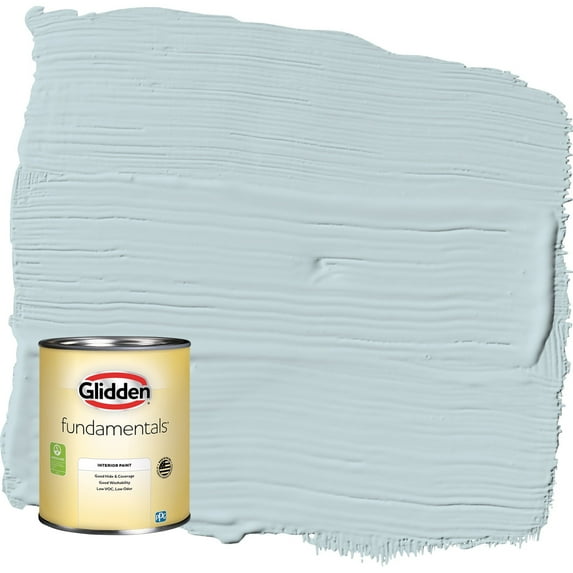 Glidden Fundamentals Scandinavian Sky / Blue Semi-Gloss Interior Paint, 1 Quart