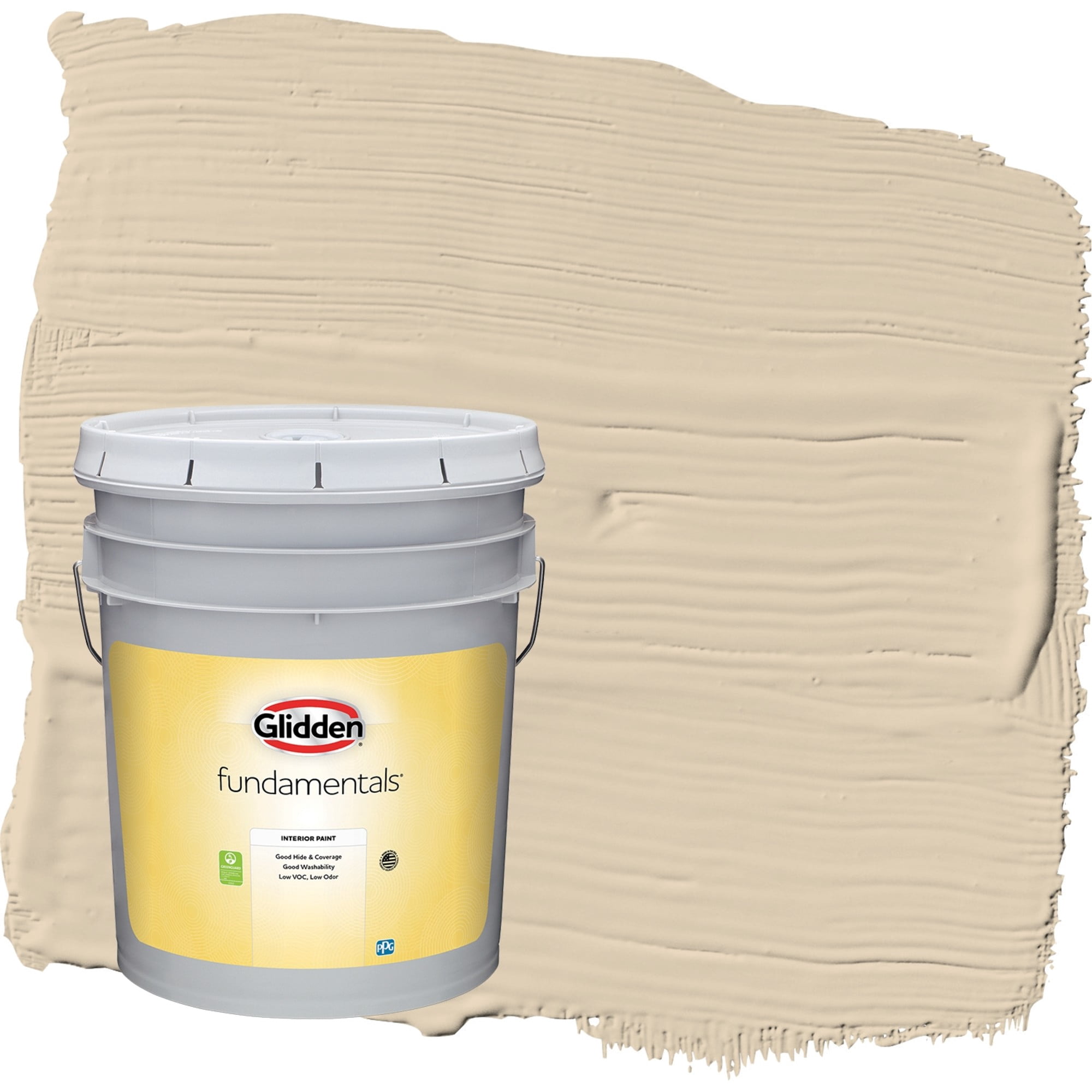 Glidden Fundamentals Seriously Sand / Beige, Eggshell Interior Paint, 5 ...