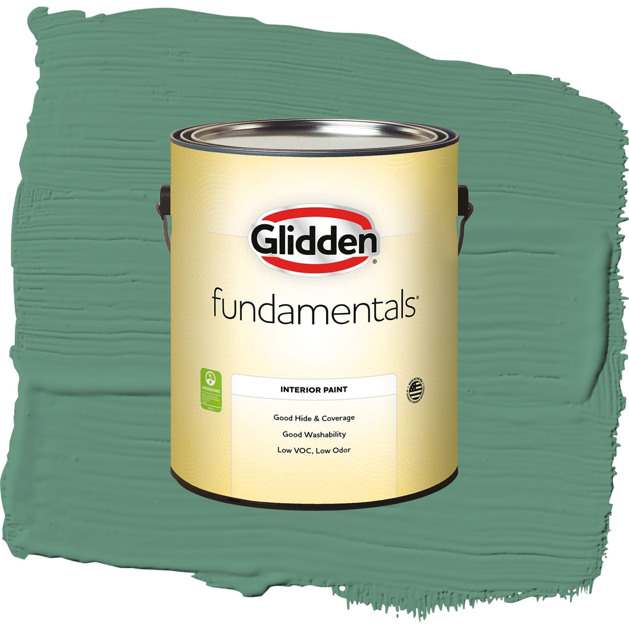 Glidden Fundamentals Sheffield / Green, Flat Interior Paint, 1 Gallon