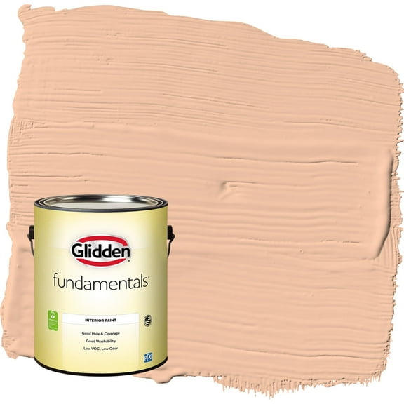 Glidden Fundamentals Siesta / Orange Semi-Gloss Interior Paint, 1 Gallon