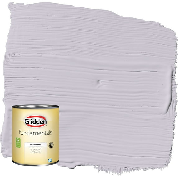 Glidden Fundamentals Silver Chalice / Purple Eggshell Interior Paint, 1 Quart