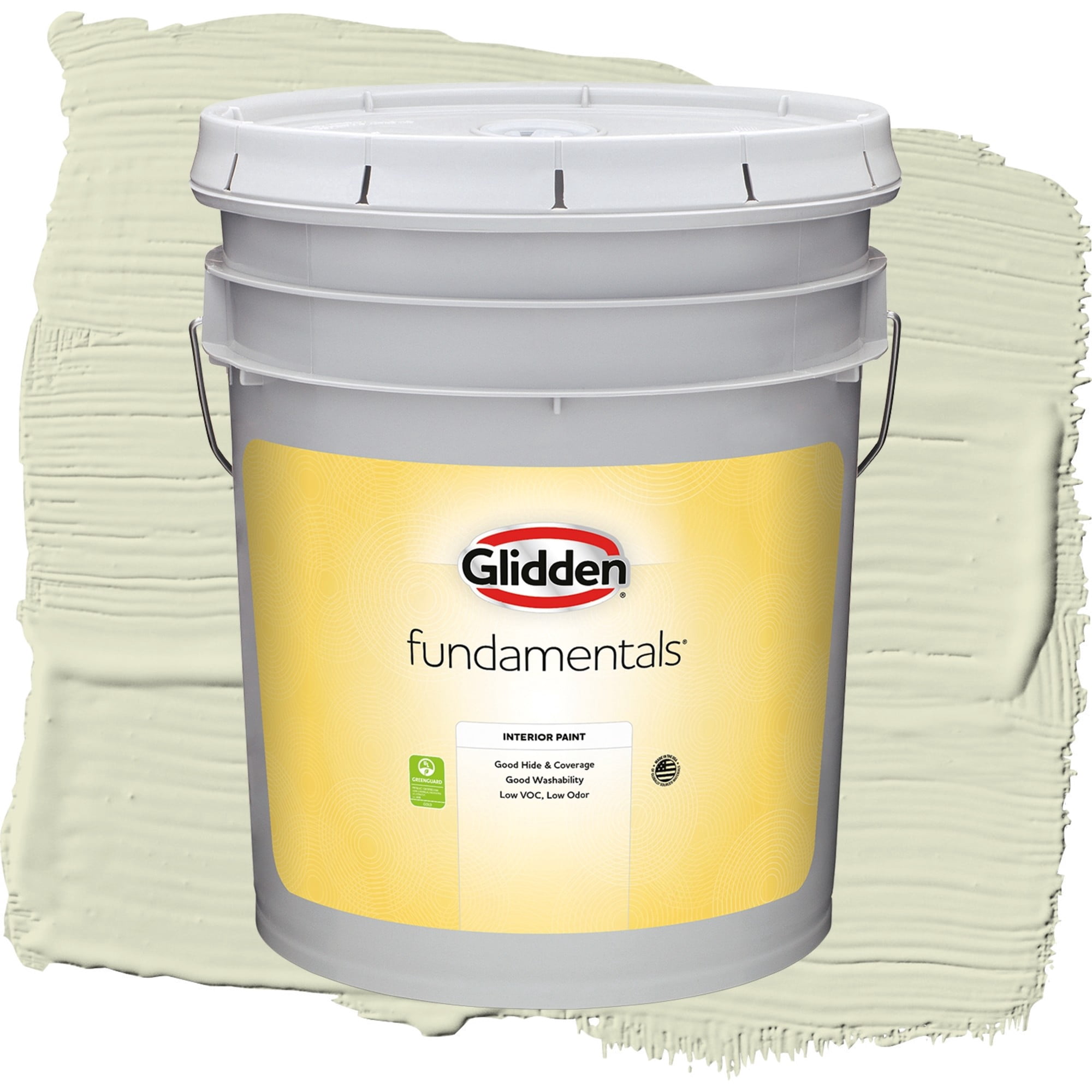 Glidden Fundamentals Slow Dance Semi Gloss Interior Paint and Primer, 5 Gallons