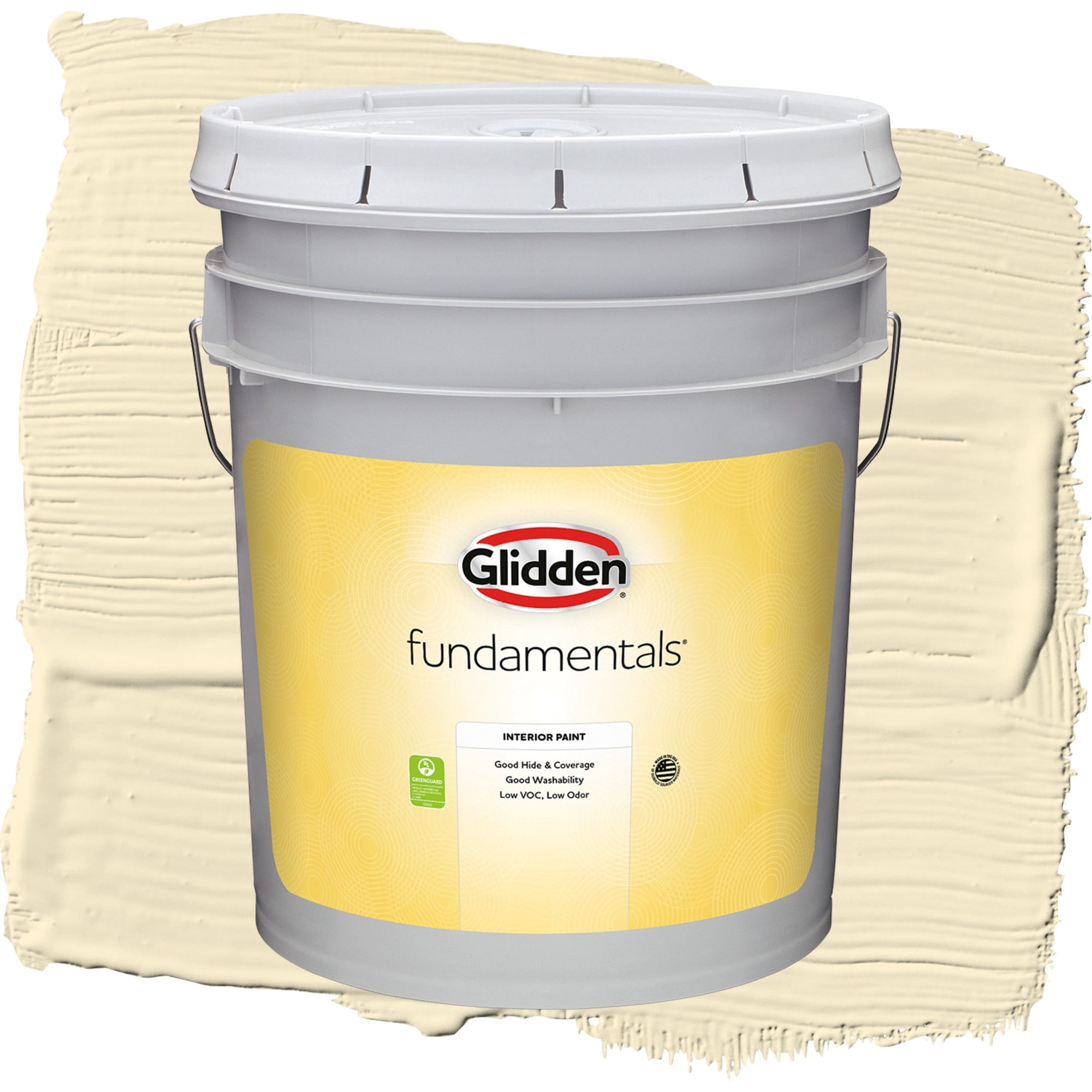 Glidden Fundamentals Soleil / Yellow, Flat Interior Paint, 5 Gallon