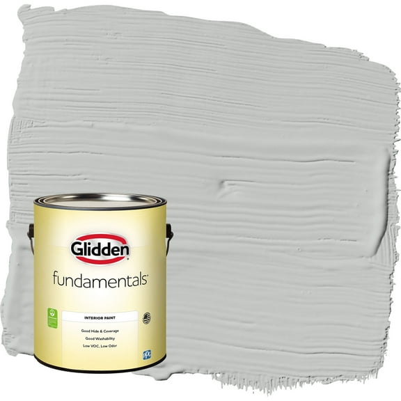 Glidden Fundamentals Solitary State / Gray Eggshell Interior Paint, 1 Gallon