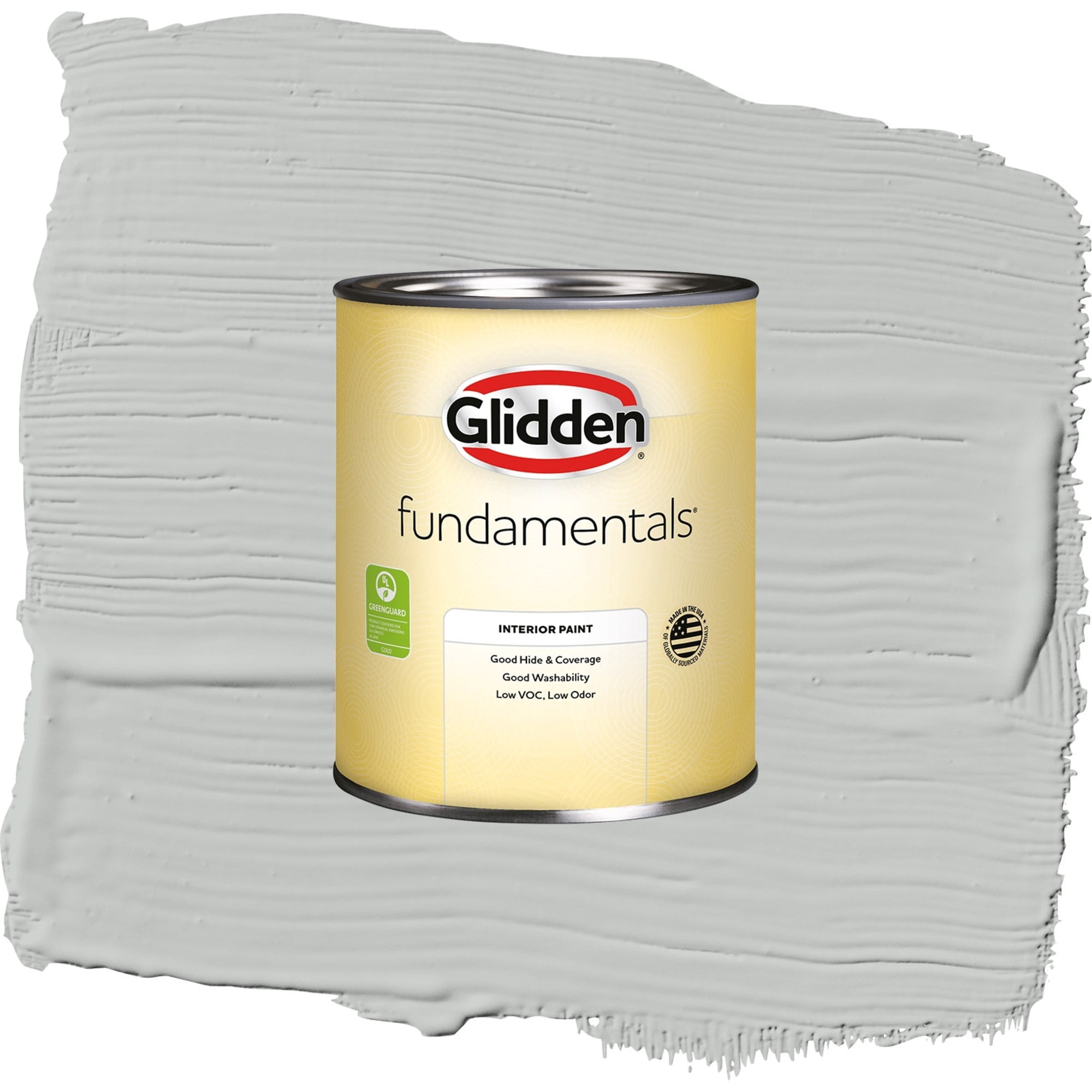 Glidden Fundamentals Solitary State / Gray, Semi-Gloss Interior Paint, 1 Quart