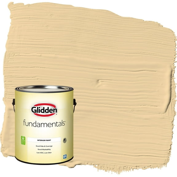 Glidden Fundamentals Spice is Nice / Yellow Eggshell Interior Paint, 1 Gallon