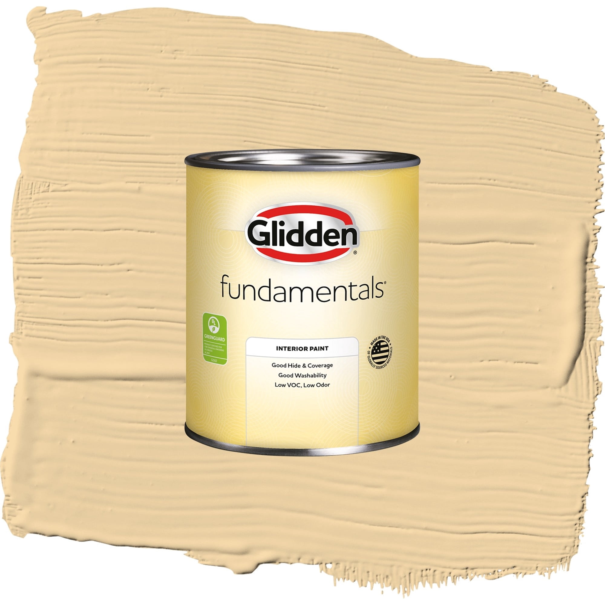 Glidden Fundamentals Spice is Nice / Yellow, Semi-Gloss Interior Paint, 1 Quart