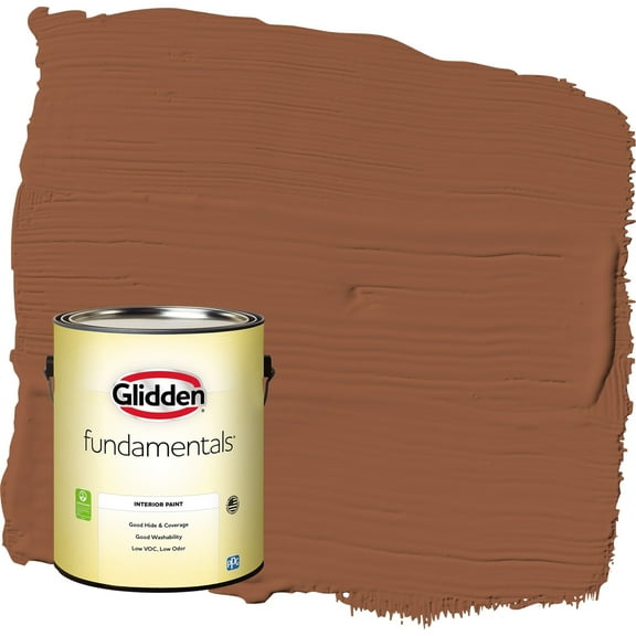 Glidden Fundamentals Spiced Cider / Orange Eggshell Interior Paint, 1 Gallon