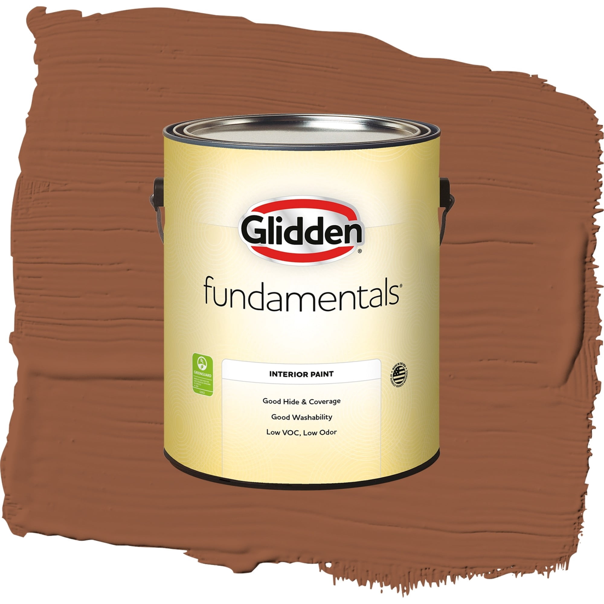 Glidden Fundamentals Spiced Cider / Orange, Semi-Gloss Interior Paint, 1 Gallon
