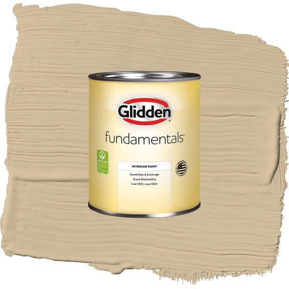 Glidden Fundamentals Spiced Vinegar / Beige, Flat Interior Paint, 1 Quart
