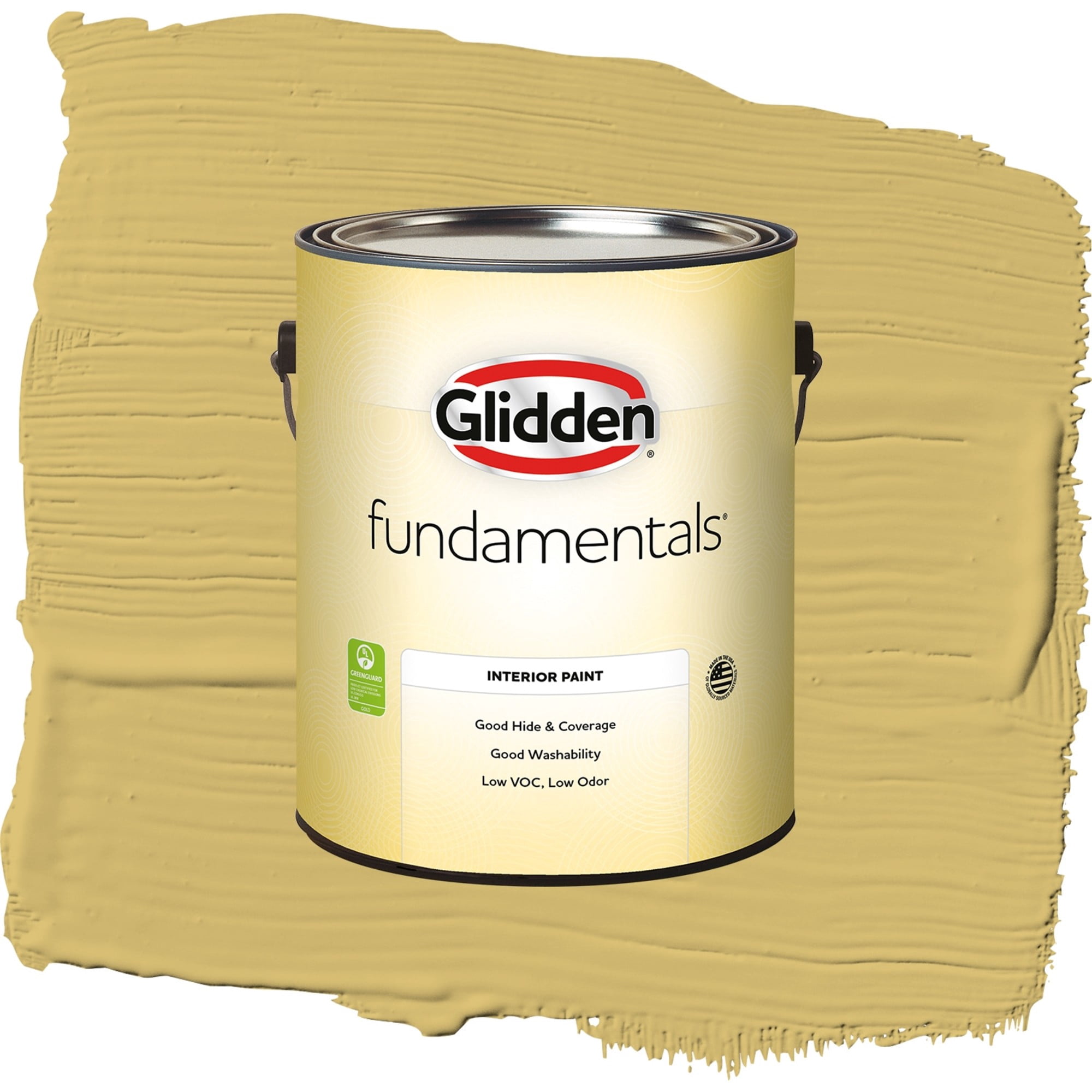 Glidden Fundamentals Spicy Mustard / Yellow, Eggshell Interior Paint, 1 Gallon