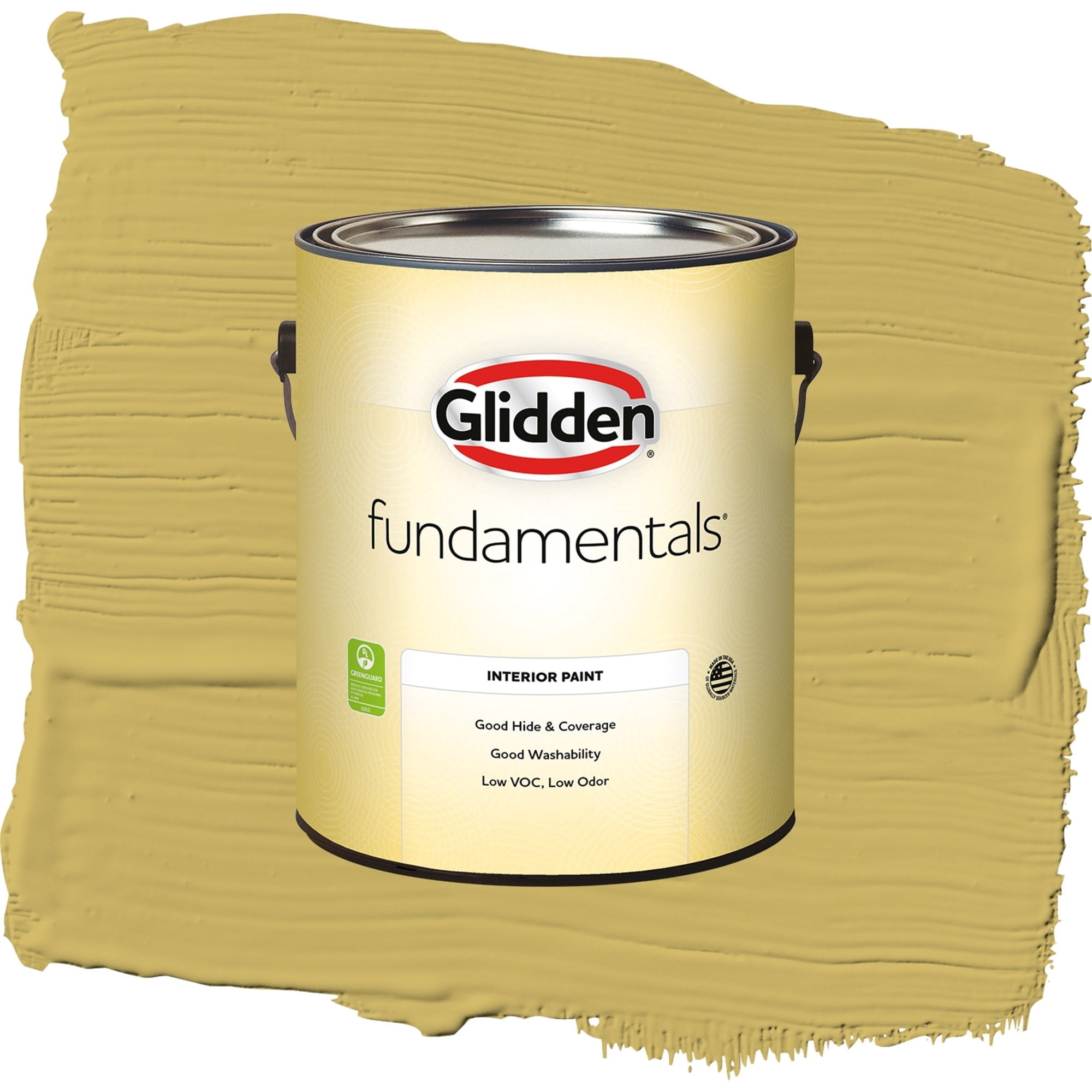 Glidden Fundamentals Split Pea Soup / Green, Flat Interior Paint, 1 Gallon