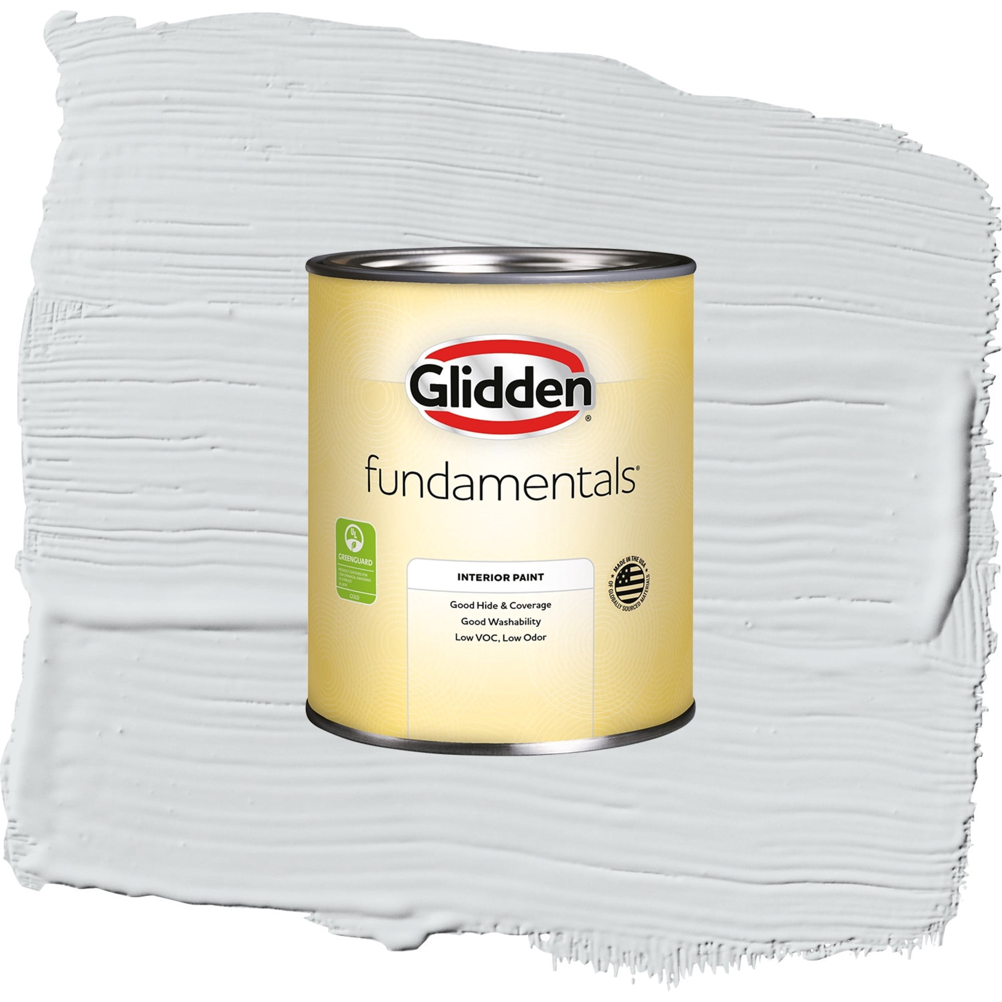Glidden Fundamentals Spring Thaw / White Semi-Gloss Interior Paint, 1 Quart