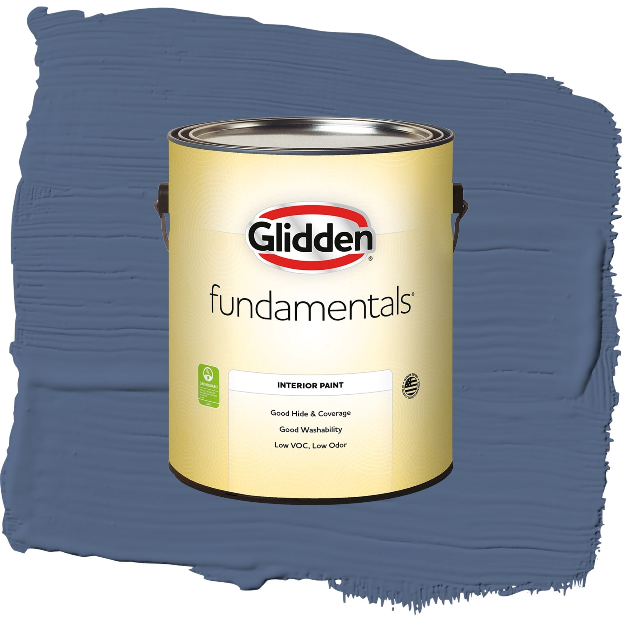 Glidden Fundamentals Stained Glass / Blue, Flat Interior Paint, 1 Gallon