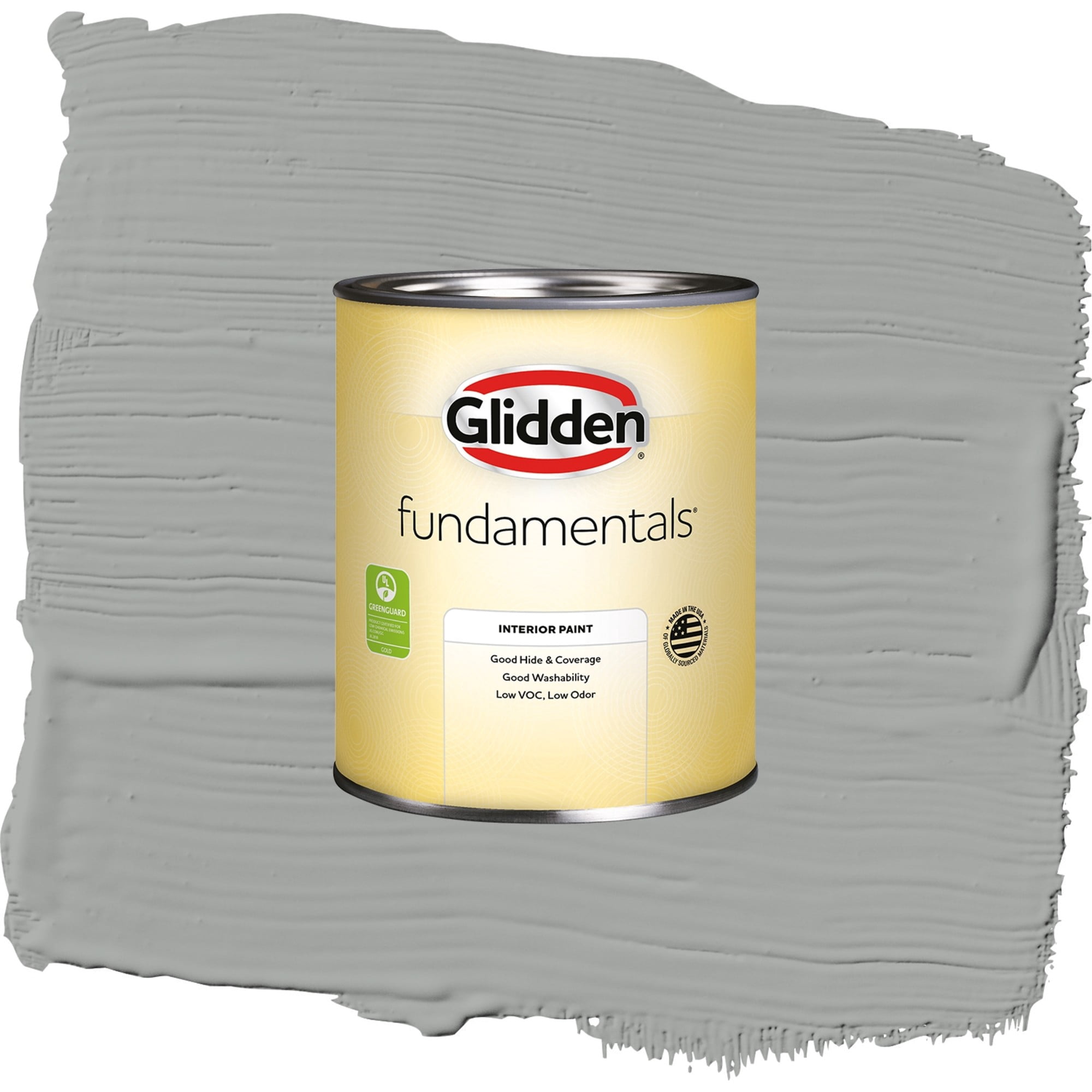 Glidden Fundamentals Stepping Stone / Gray, Eggshell Interior Paint, 1 Quart