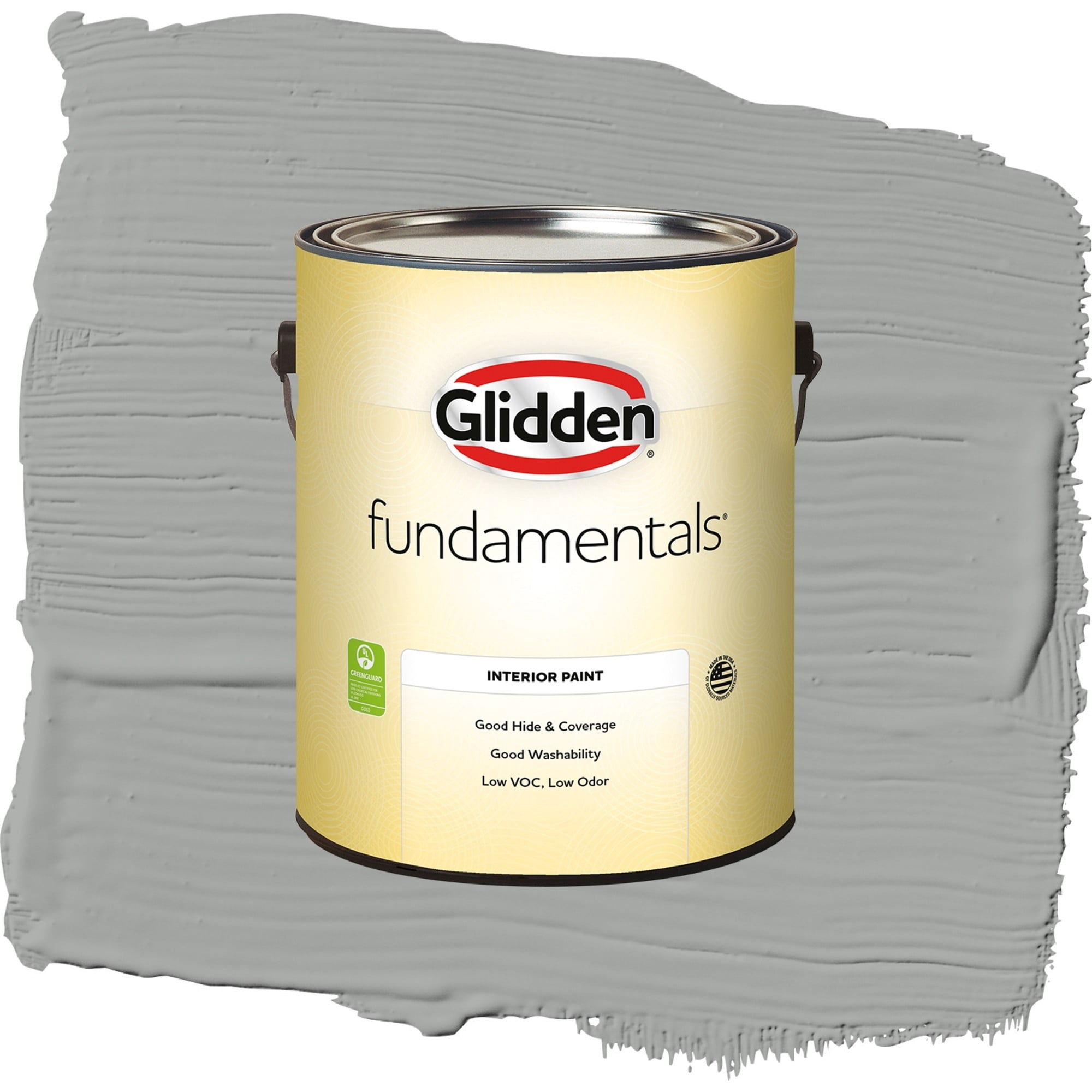 Glidden Fundamentals Stepping Stone / Gray, Semi-Gloss Interior Paint, 1 Gallon