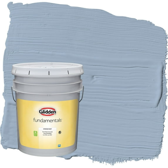 Glidden Fundamentals Sterling Silver / Blue Eggshell Interior Paint, 5 Gallon