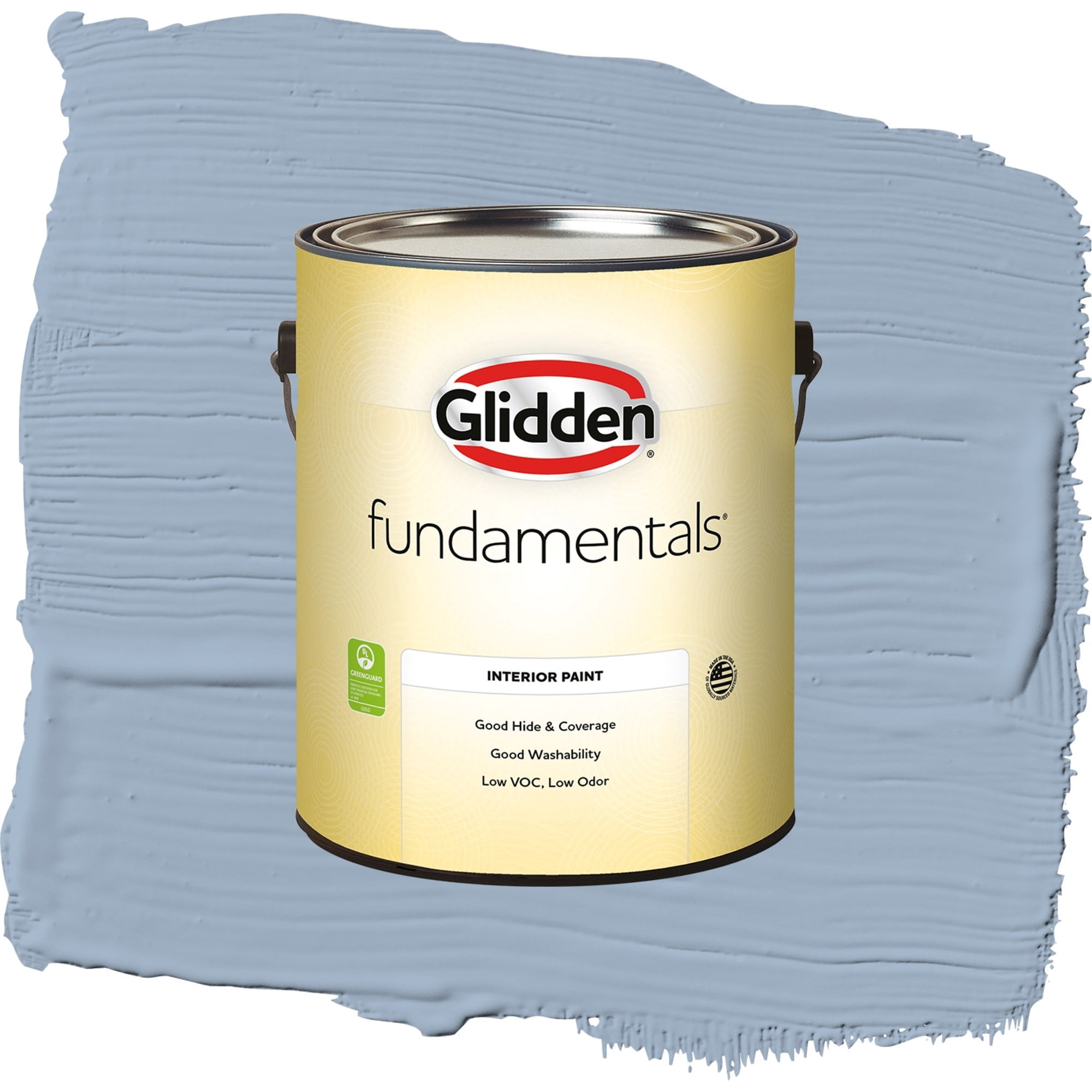 Glidden Fundamentals Sterling Silver / Blue, Semi-Gloss Interior Paint, 1 Gallon