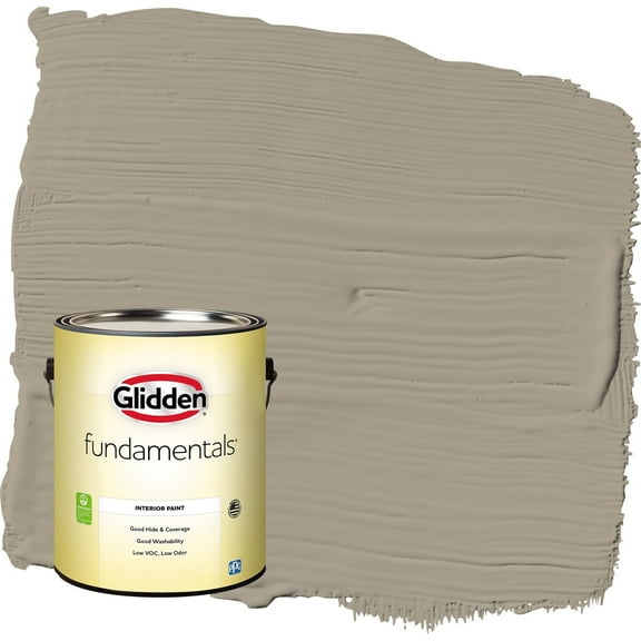 Glidden Fundamentals Stonehenge Greige / Gray Eggshell Interior Paint, 1 Gallon