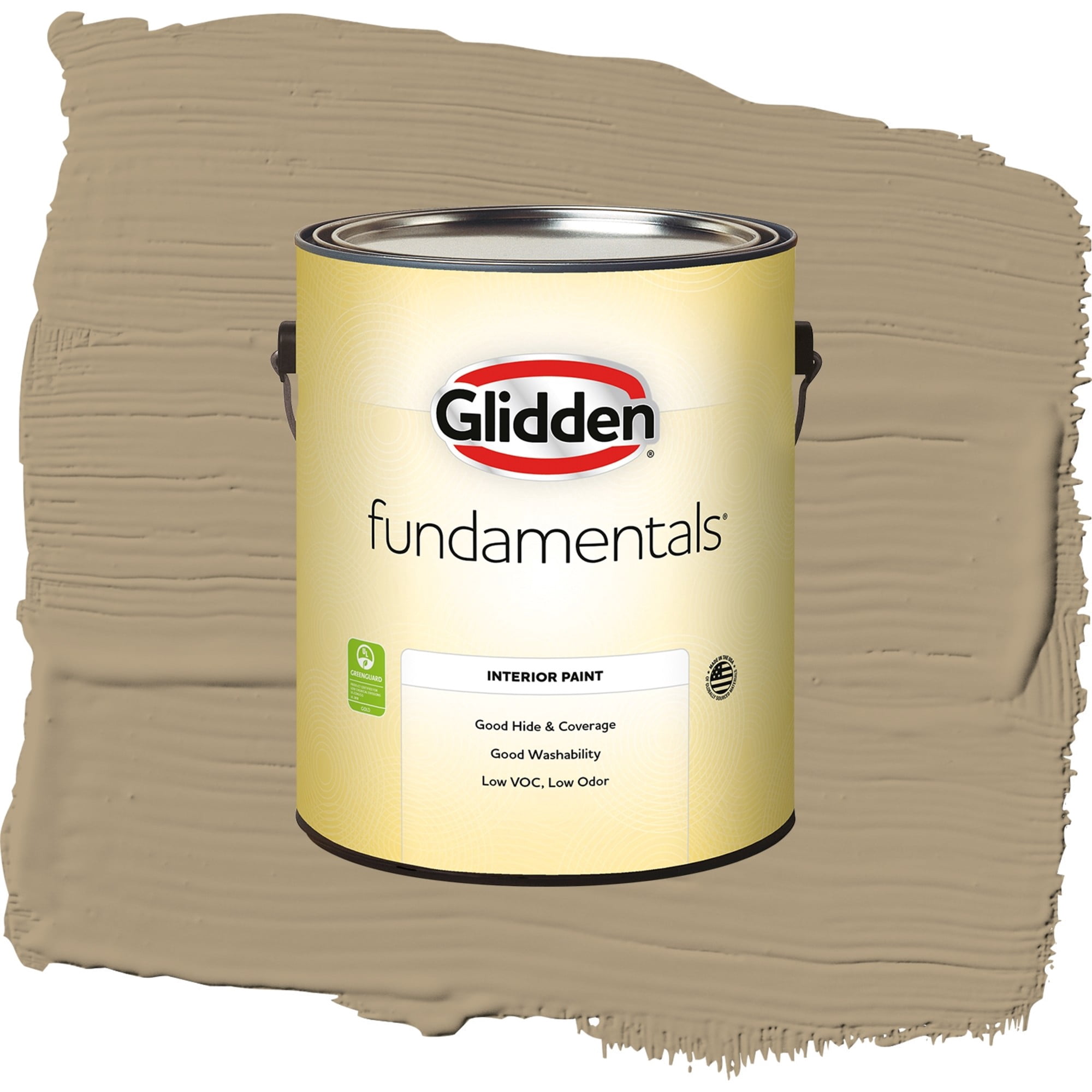 Glidden Fundamentals Stony Creek / Beige, Flat Interior Paint, 1 Gallon