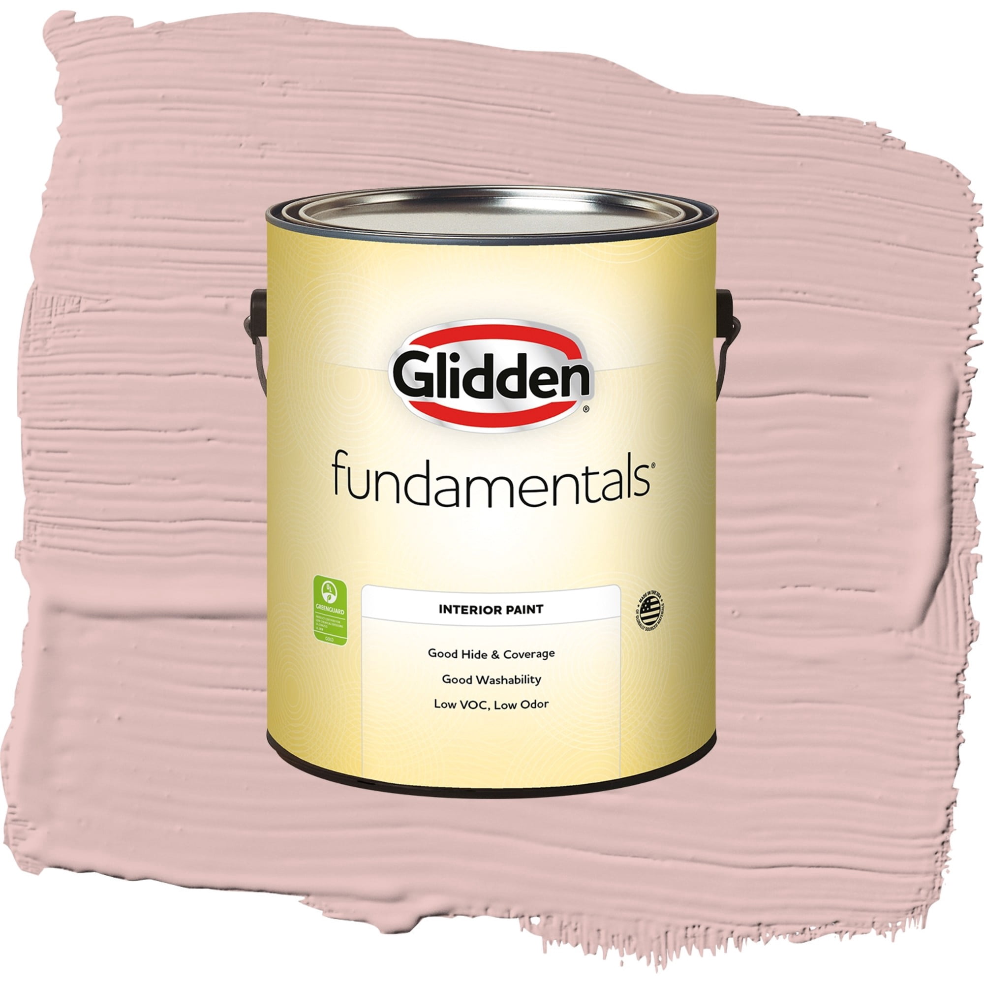Glidden Fundamentals Strawflower / Pink, Semi-Gloss Interior Paint, 1 Gallon
