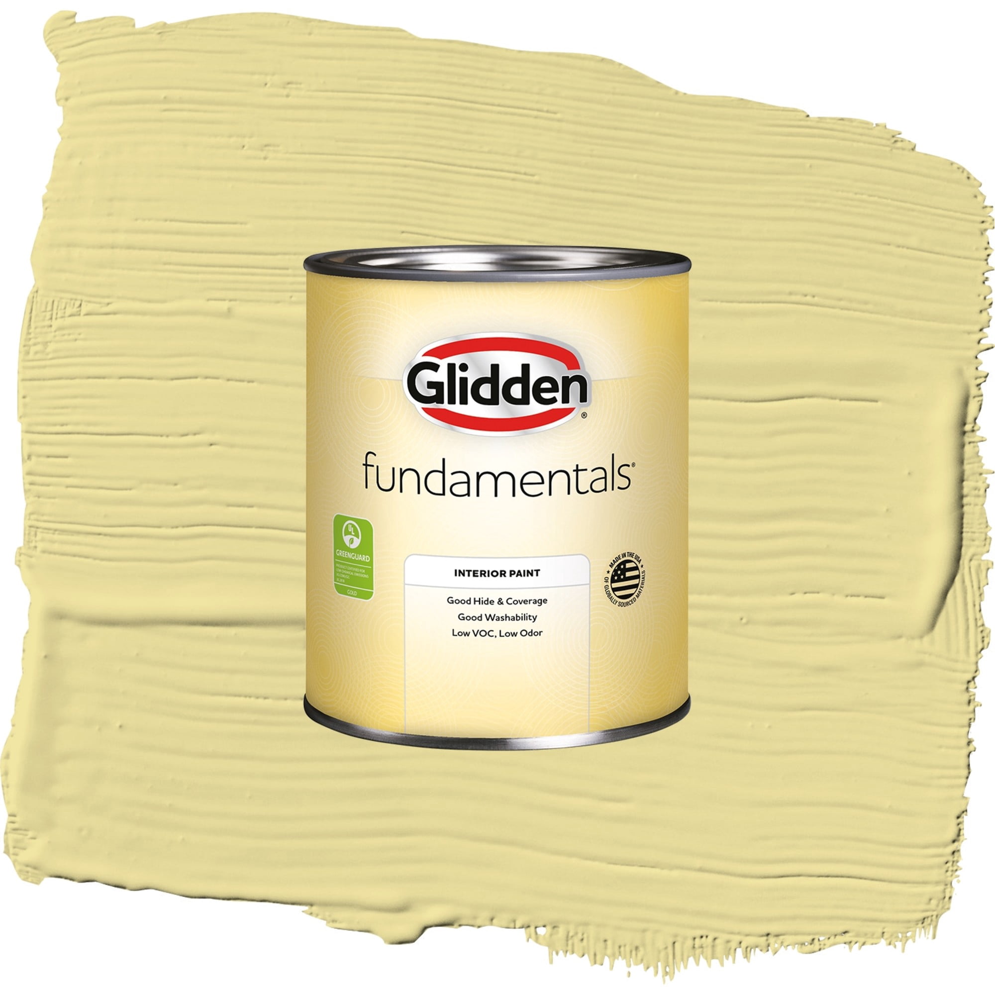 Glidden Fundamentals Subtle Sunshine / Green, Flat Interior Paint, 1 Quart