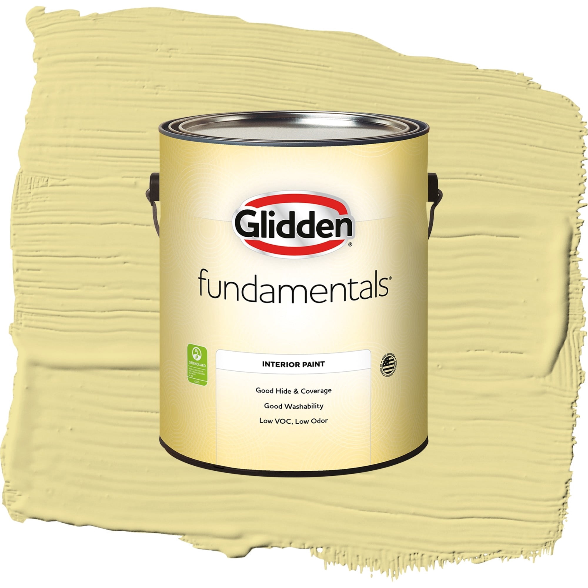 Glidden Fundamentals Subtle Sunshine / Green, Semi-Gloss Interior Paint, 1 Gallon