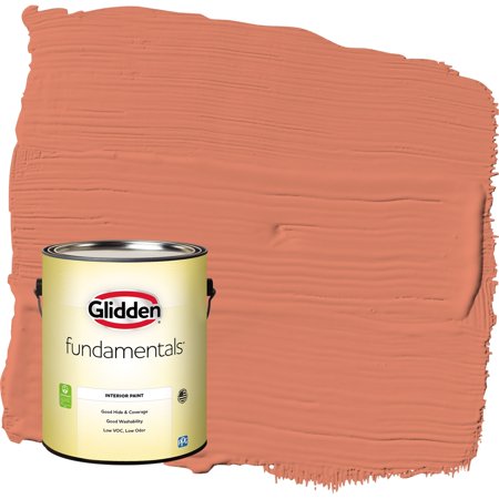 Glidden Fundamentals Summer Sunset / Orange, Flat Interior Paint, 1 Gallon