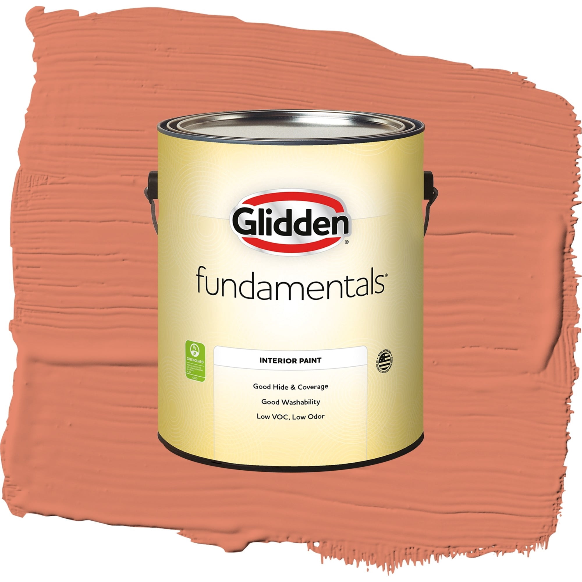 Glidden Fundamentals Summer Sunset / Orange, Flat Interior Paint, 1 Gallon