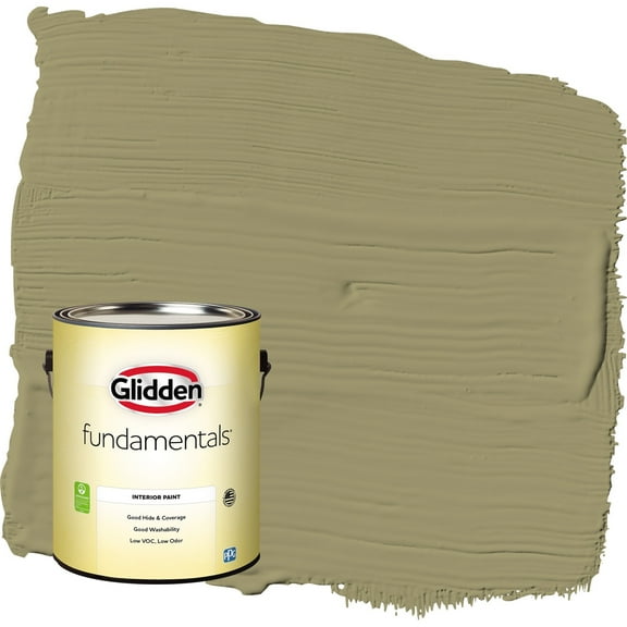 Glidden Fundamentals Sweet Annie / Green, Semi-Gloss Interior Paint, 1 Gallon