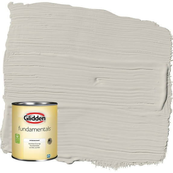 Glidden Fundamentals Swirling Smoke / Beige Flat Interior Paint, 1 Quart