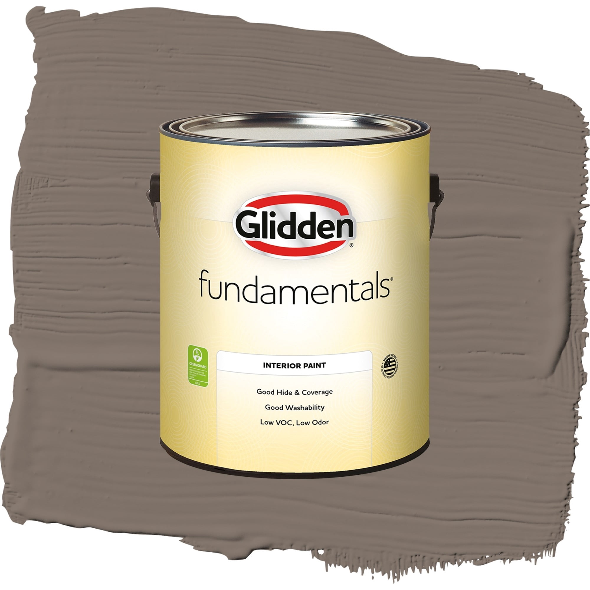Glidden Fundamentals Tattle Tail / Brown, Flat Interior Paint, 1 Gallon