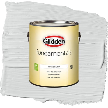 Glidden Fundamentals Thin Ice / Gray, Eggshell Interior Paint, 1 Quart