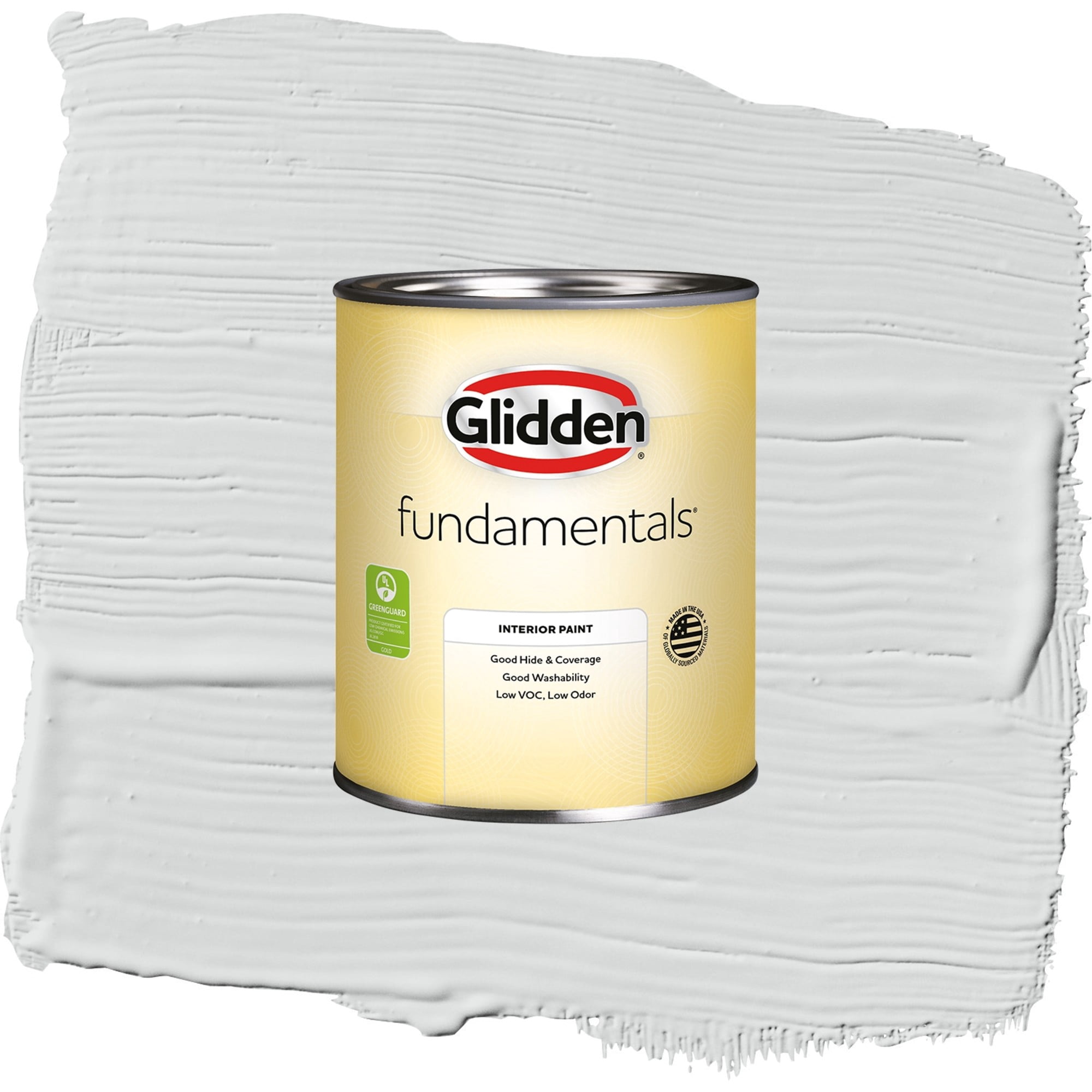 Glidden Fundamentals Thin Ice / Gray, Flat Interior Paint, 1 Quart
