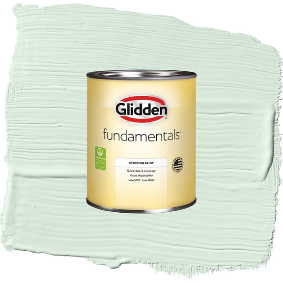 Glidden Fundamentals Tint of Green / Green, Flat Interior Paint, 1 Quart